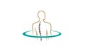 Creative Chiropractic Back Spine Logo Design Vector Symbol Illustration