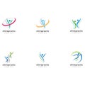 Creative Chiropractic Concept Logo Design Template.