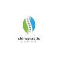 Creative Chiropractic Concept Logo Design Template.