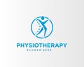 Chiropractic physiotherapy logo icon design. Royalty Free Stock Photo