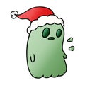 A creative christmas gradient cartoon of kawaii ghost