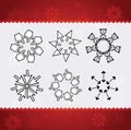 Creative christmas snowflakes Royalty Free Stock Photo