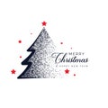 Creative christmas tree design made with dots background Royalty Free Stock Photo
