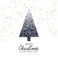 Creative christmas tree design made with dots, xmas greeting Royalty Free Stock Photo