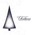 Creative christmas tree design made with stipple dots Royalty Free Stock Photo