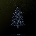 Creative Christmas tree formed from paper. Vector Royalty Free Stock Photo