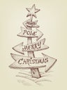 Creative Christmas tree Royalty Free Stock Photo