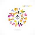 Creative circle abstract vector logo design template.