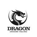 Dragon Head Silhouette Logo