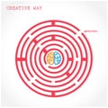 Creative circle maze way concept