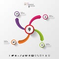 Creative circles with arrows for infographic. Vector Royalty Free Stock Photo