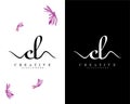 Creative cl, lc letter logo design vector Royalty Free Stock Photo