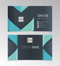 Creative and clean business card template black and blue colors Royalty Free Stock Photo
