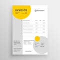 Creative clean invoice template design Royalty Free Stock Photo