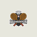 Creative Badminton logo Design Vector Art Logo