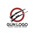 Creative Gun logo Design Vector Art Logo Royalty Free Stock Photo