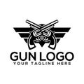 Creative Gun logo Design Vector Art Logo Royalty Free Stock Photo