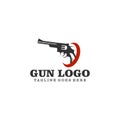 Creative Gun logo Design Vector Art Logo Royalty Free Stock Photo