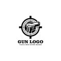 Creative Gun logo Design Vector Art Logo Royalty Free Stock Photo