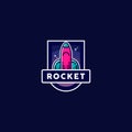 Creative Rocket logo Design Vector Art Logo Royalty Free Stock Photo