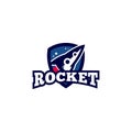 Creative Rocket logo Design Vector Art Logo Royalty Free Stock Photo