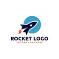 Creative Rocket logo Design Vector Art Logo Royalty Free Stock Photo