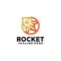 Creative Rocket logo Design Vector Art Logo Royalty Free Stock Photo