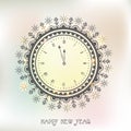 Creative clock for Happy New Year celebration.