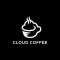 Creative cloud coffee logo inspiration, clean and clever line art,good for business and finance logo brand Royalty Free Stock Photo