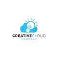 Creative cloud logo. Creative ideas concept Royalty Free Stock Photo