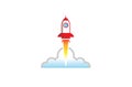 Creative Cloud Rocket Logo Design Illustration Royalty Free Stock Photo