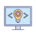 Creative code Vector Icon which can easily modify or edit