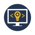Creative code Vector Icon which can easily modify or edit