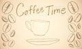 Creative coffee backdrop Royalty Free Stock Photo