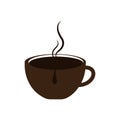 Creative coffee cup logo design illustration