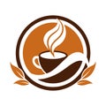 Creative Coffee logo vector art illustration Royalty Free Stock Photo