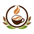 Creative Coffee logo vector art illustration Royalty Free Stock Photo