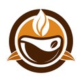 Creative Coffee logo vector art illustration Royalty Free Stock Photo