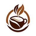 Creative Coffee logo vector art illustration Royalty Free Stock Photo