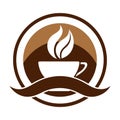 Creative Coffee logo vector art illustration Royalty Free Stock Photo
