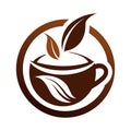 Creative Coffee logo vector art illustration Royalty Free Stock Photo