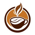 Creative Coffee logo vector art illustration Royalty Free Stock Photo