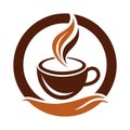 Creative Coffee logo vector art illustration Royalty Free Stock Photo