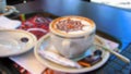 Creative coffee theme with blur and bokeh