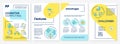 2D brochure with cognitive computing thin line icons Royalty Free Stock Photo