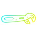 A creative cold gradient line drawing cartoon adjustable spanner