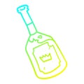 A creative cold gradient line drawing cartoon alcoholic drink