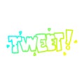 A creative cold gradient line drawing cartoon bird tweet Royalty Free Stock Photo