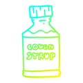 A creative cold gradient line drawing cartoon cough syrup