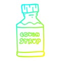 A creative cold gradient line drawing cartoon cough syrup